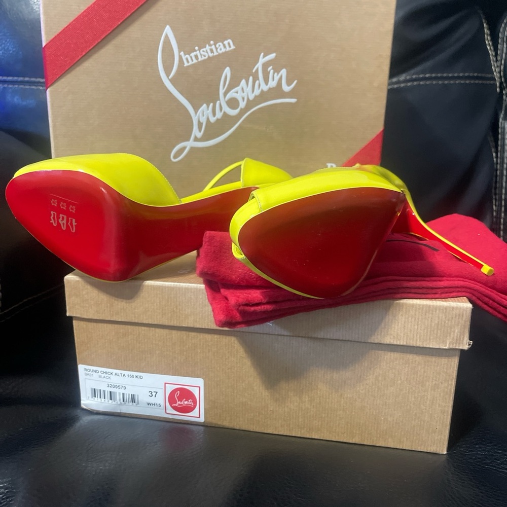Christian Louboutin Yellow Women's Heels